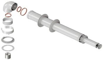 ROMMER RCA-6010-251220 Комплект дымохода АНТИЛЕД УНИВЕРСАЛЬНЫЙ 60/100 - 1220мм (кроме Immergas и Nav