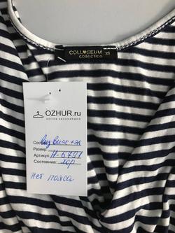 Топ-туника в морском стиле, маркировка XS, визуально на 42 размер