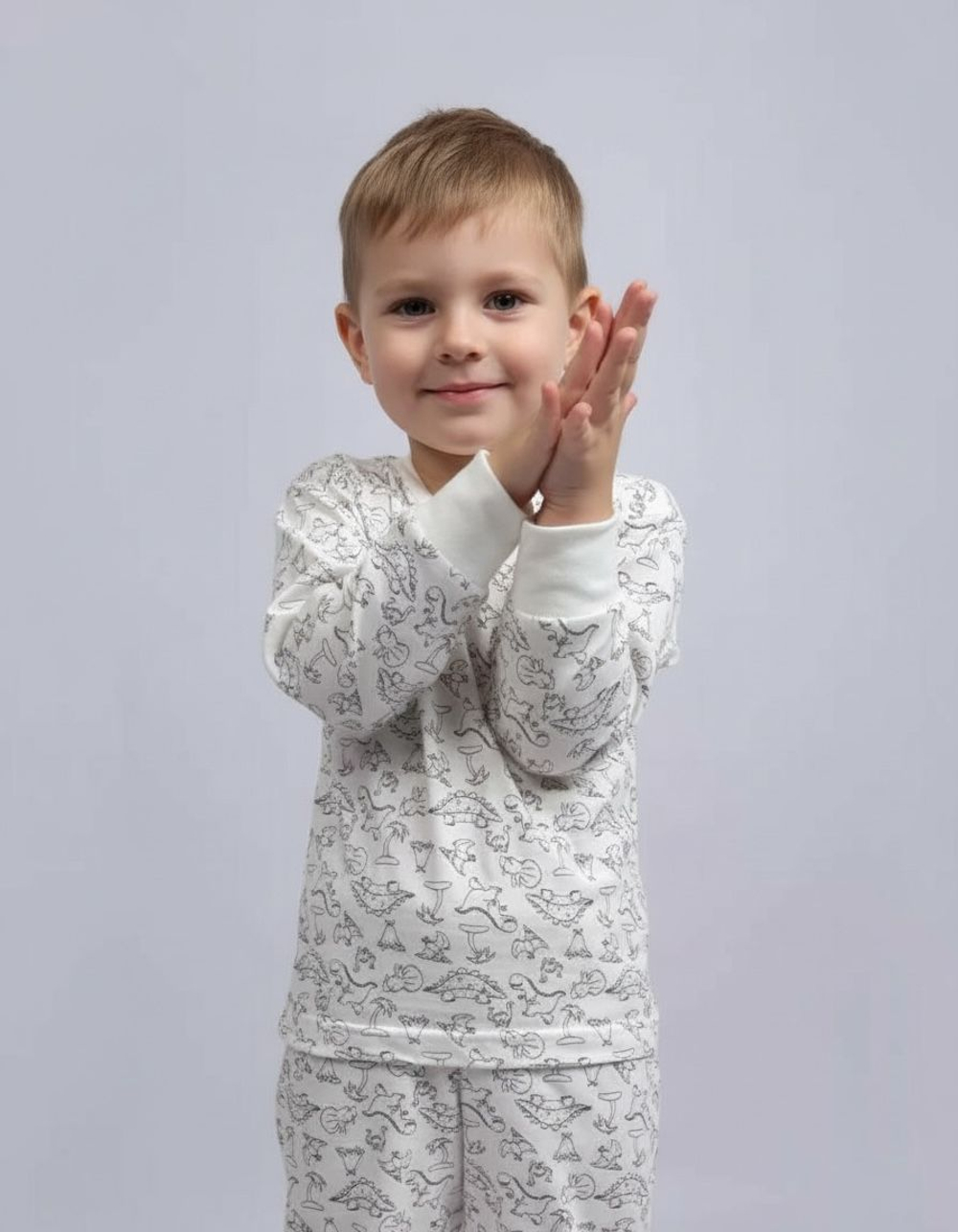 Пижама детская 100% хлопок белая