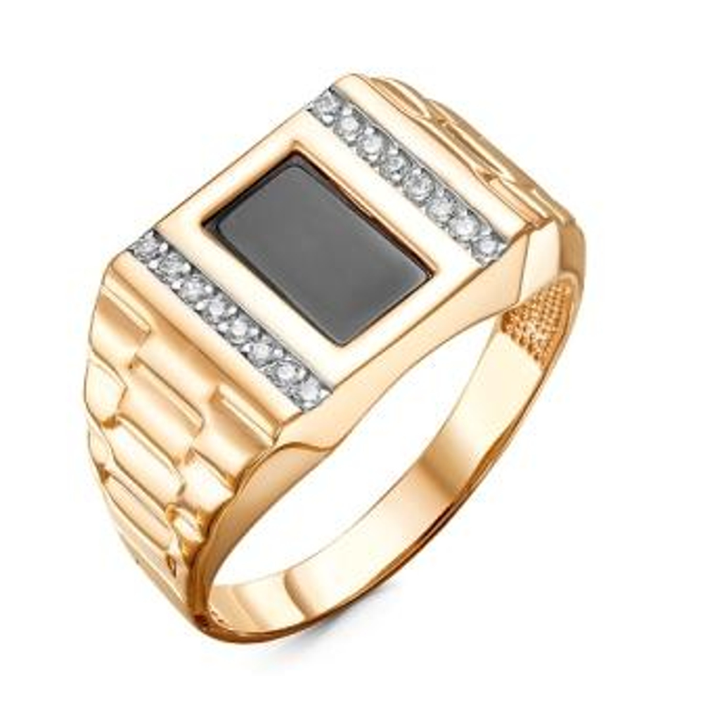 Кольцо из золота с фианитами