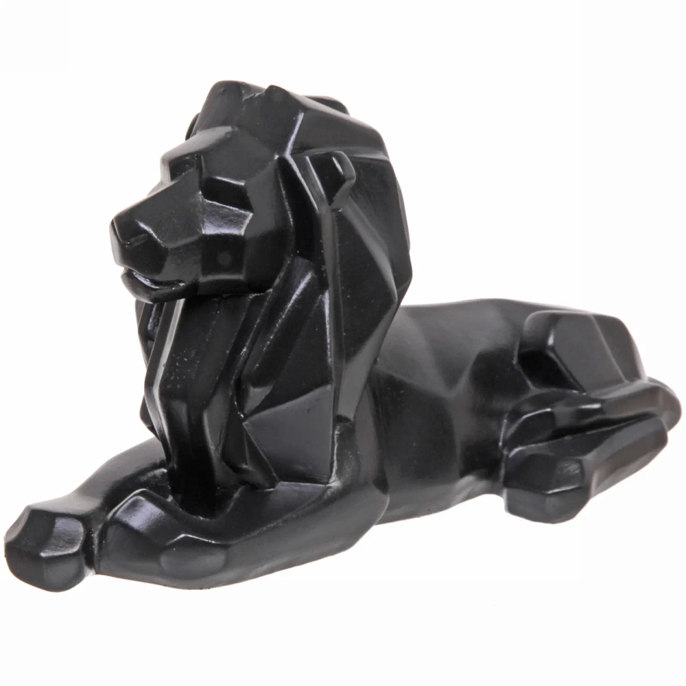 Статуэтка из гипса «Лев Оригами» 35*20см чёрный