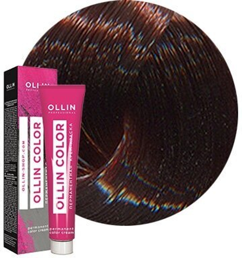 OLLIN COLOR 6/75 темно-русый коричнево-махагоновый 60мл Перманентная крем-краска для волос