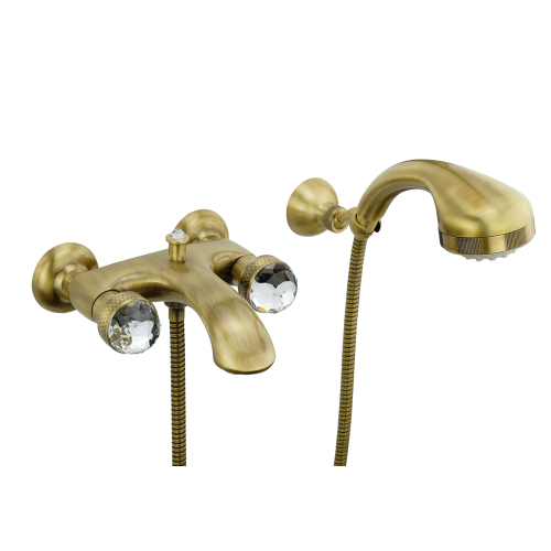 Смеситель для ванны и душа Migliore Axo Crystal 18476 бронза