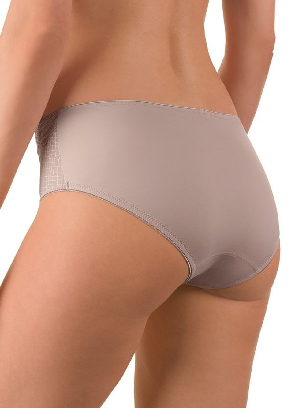 Дымчатые высокие трусики-слипы со змеиным принтом (Размер: 54) (Цвет: дымчатый)