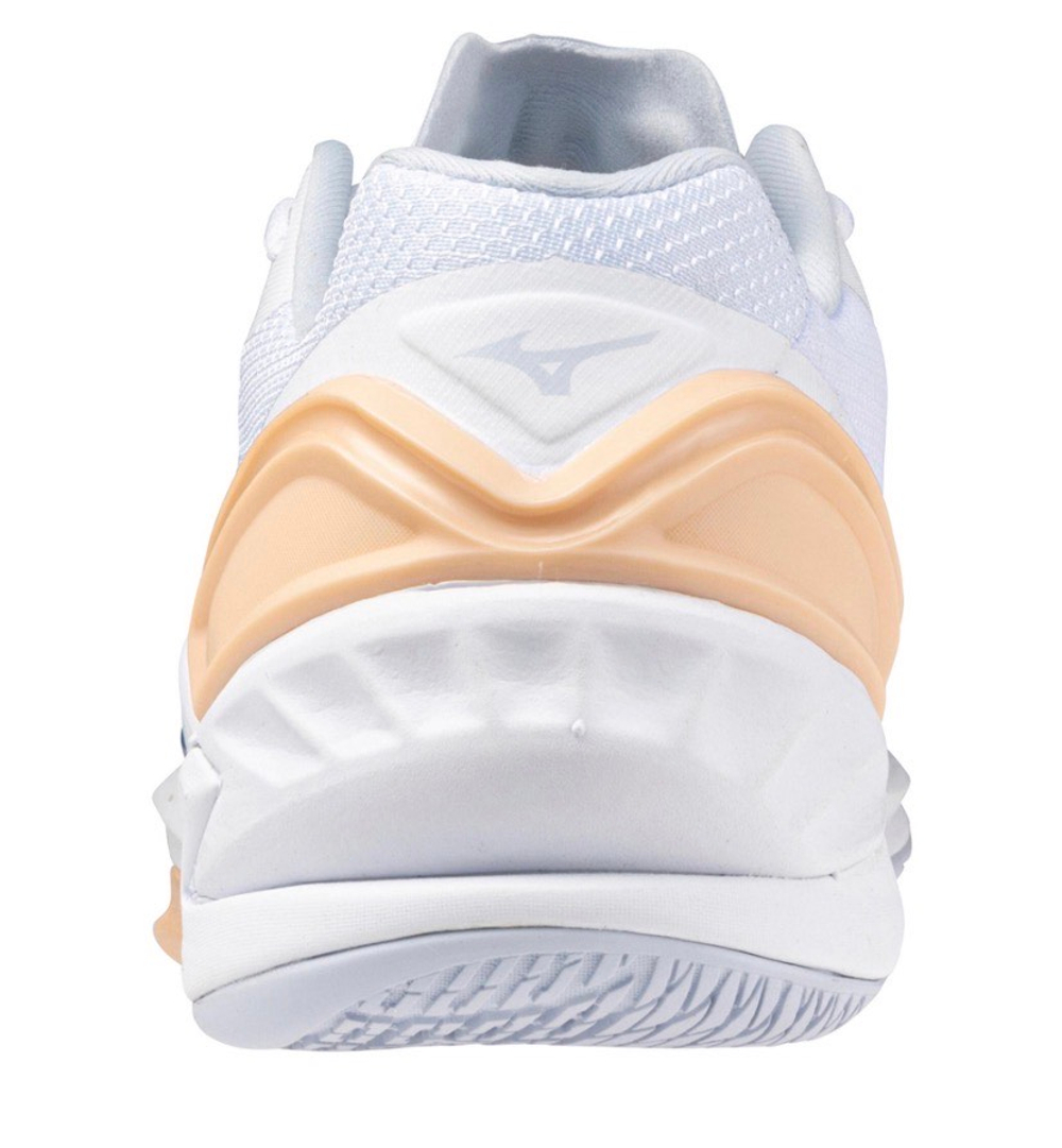 MIZUNO, WAVE STEALTH NEO, HANDBALL, White/Navy Peony/Peach Parfait, WOMEN, US 6,5 /EUR 38,5 /UK 5,5 /СМ 24,5