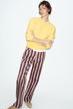 ZARA СВИТЕР С ОБЪЕМНЫМИ РУКАВАМИ, ЖЕЛТЫЙ