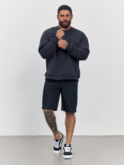 Свитшот с начесом (графит)