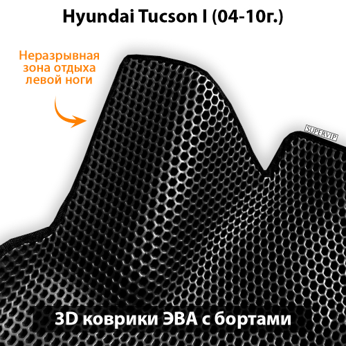 Передние автомобильные коврики ЭВА с бортами для Hyundai Tucson I (04-10г.)