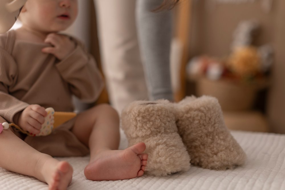 Детские пинетки из натуральной овчины