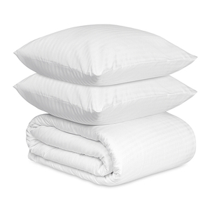 Комплект постельного белья из страйп-сатина из коллекции essential, 200х220 см