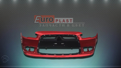 Передний бампер MItsubishi Lancer 10 Красный P26 - ORIENT_RED