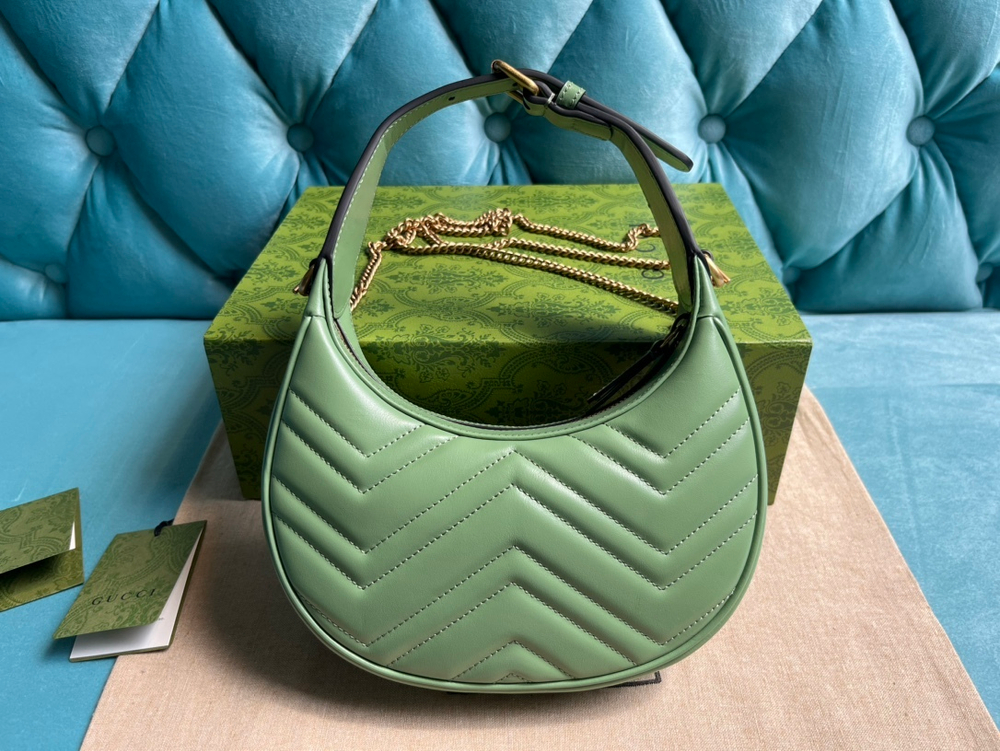 Gucci GG Marmont Half-Moon-Shaped Bag