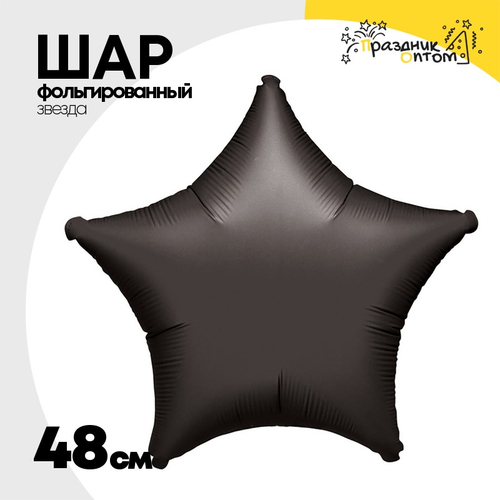 Шар фольгированный Звезда 48 см (Черный)