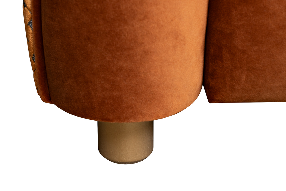 Диван Треви(Trevi) 230М(К) трехм раскл с кантом оранж Pad32+Lattice ORANG 232x103x88см Garda Decor