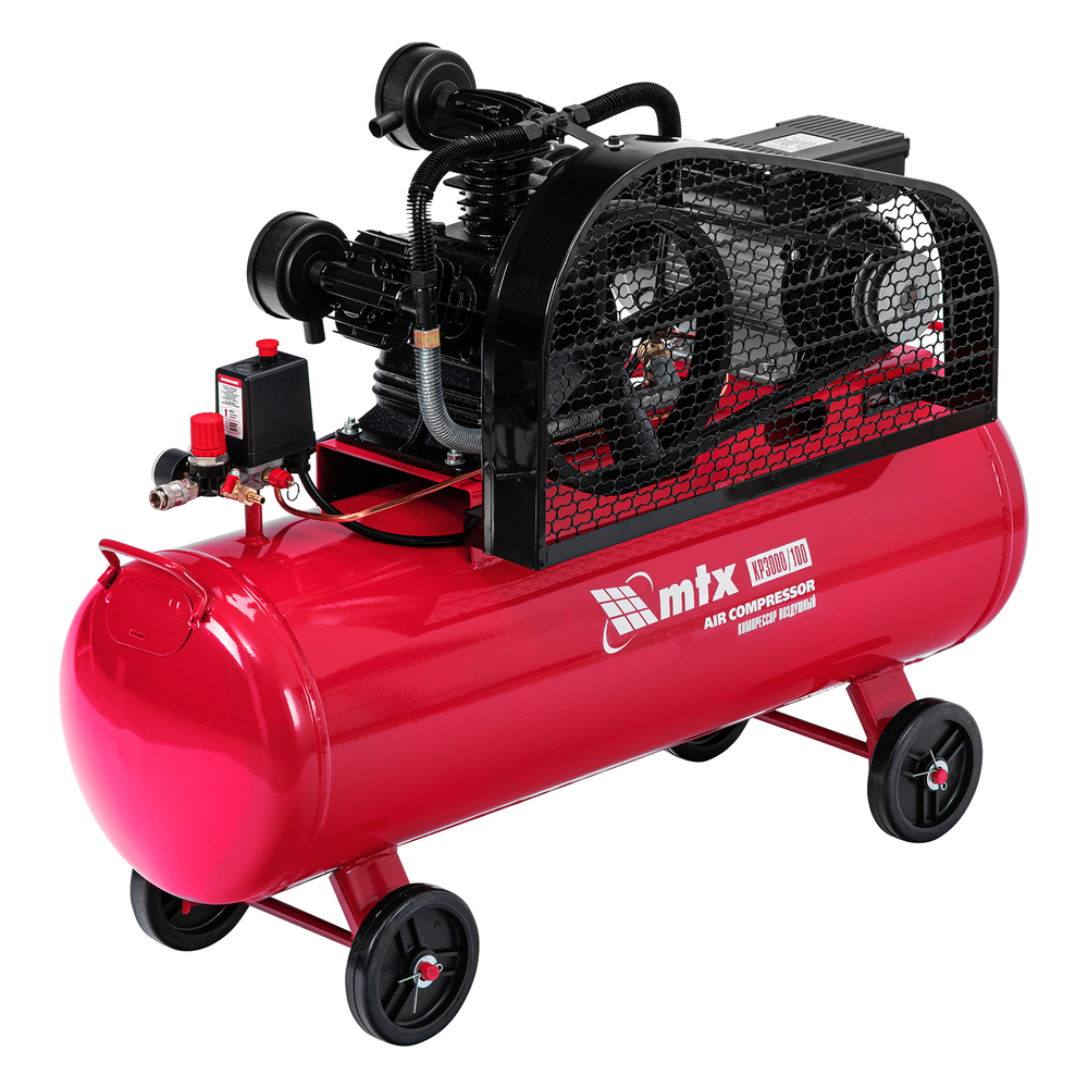 Компрессор воздушный ременный привод КР3000/100 3,0 кВт, 100 литров, 510 л/мин МТХ