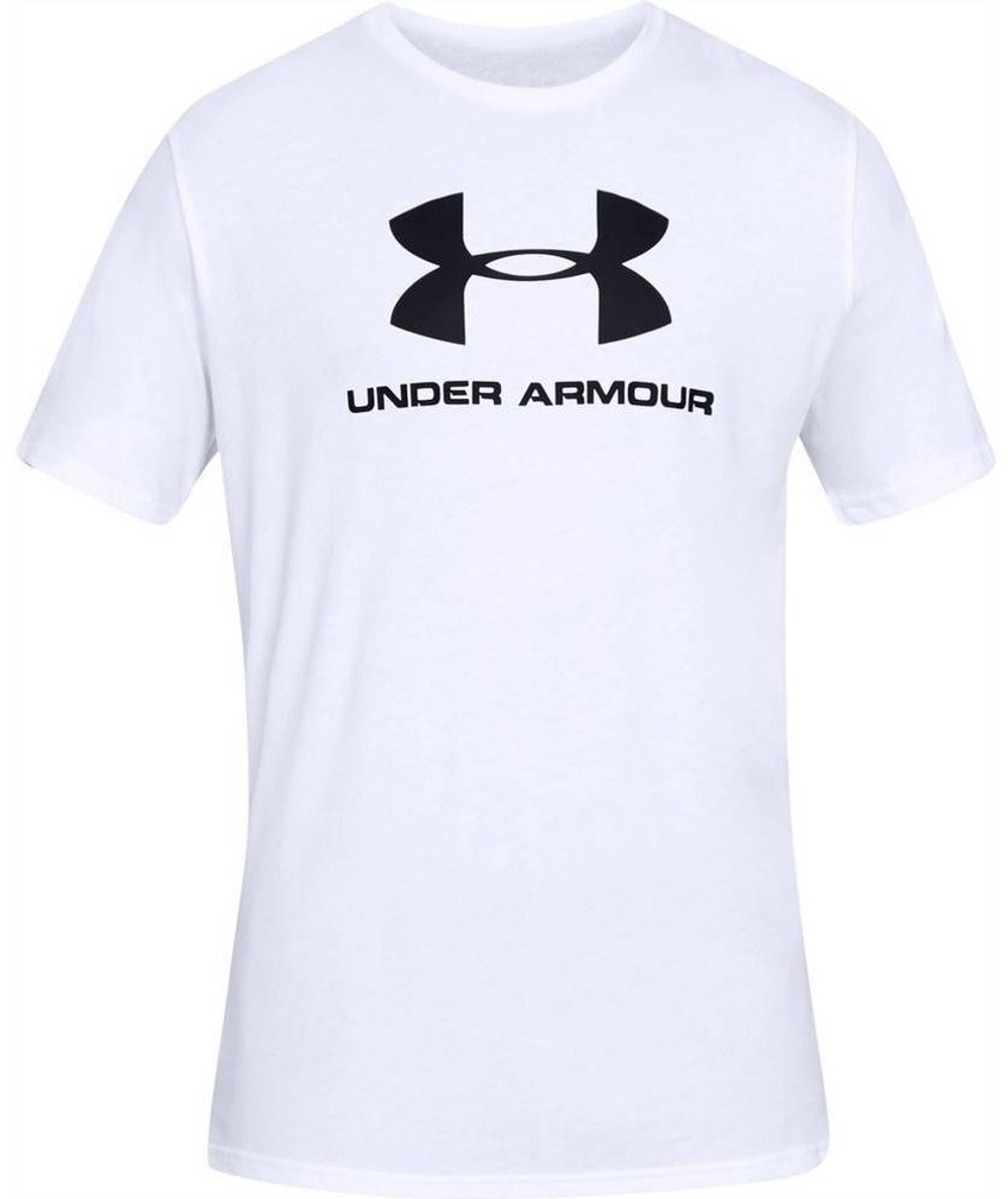 Мужская теннисная футболка Under Armour Sportstyle Logo SS - белый