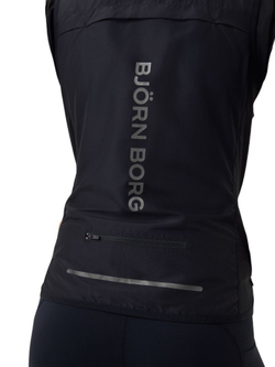 Женская теннисная жилетка Björn Borg Running Vest Ripstop - черный