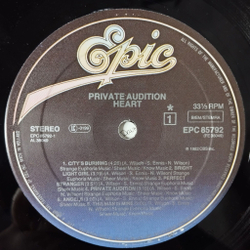 Винтажная виниловая пластинка LP Heart Private Audition (Holland 1982)