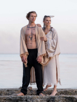 Кимоно без пояса (бежевое)