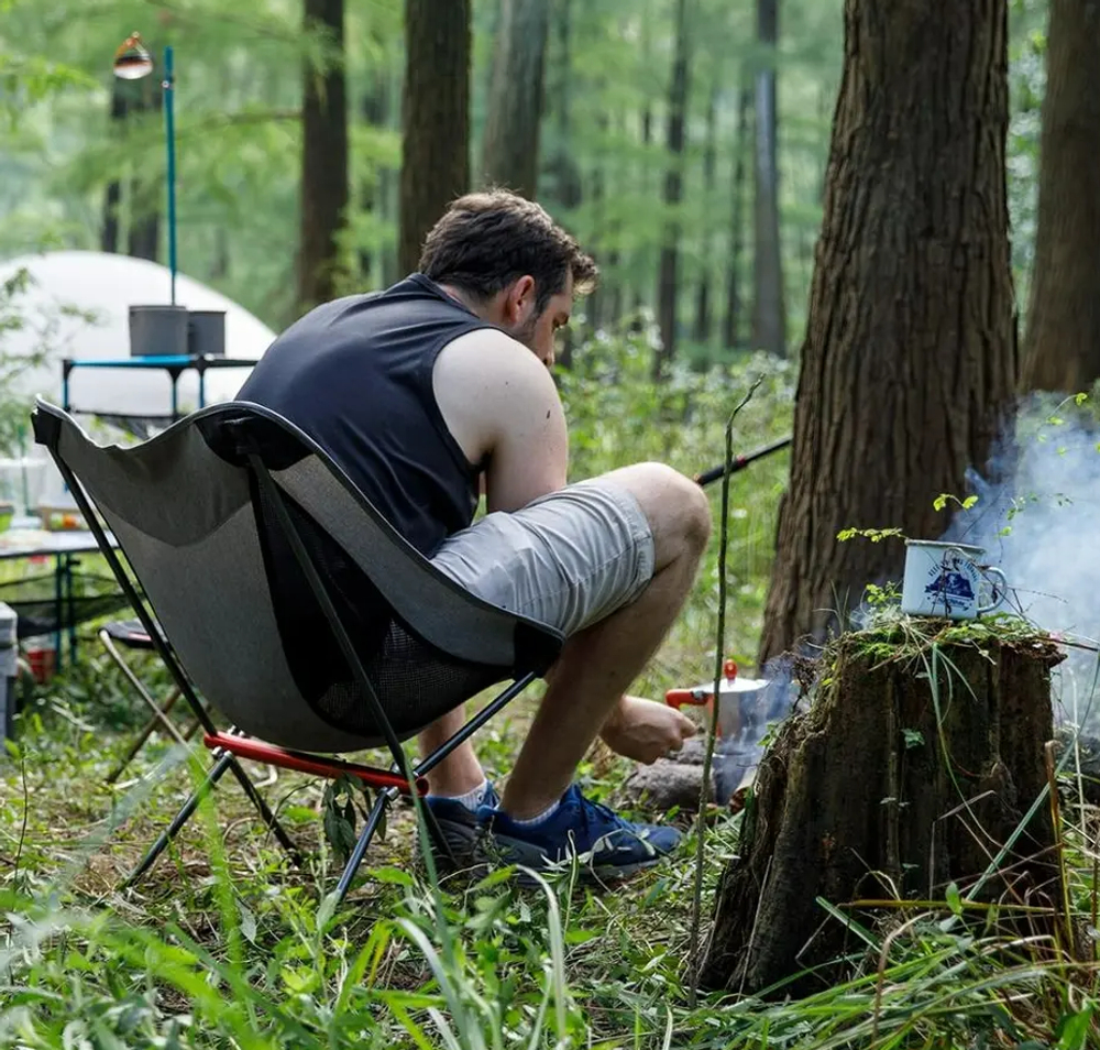 Кресло туристическое Naturehike YL05 складное, черное, до 150 кг