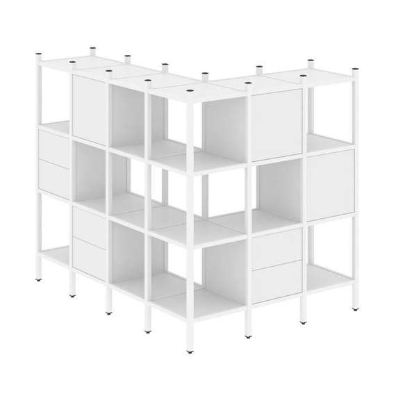 Лофт Угловой внешний стеллаж наборный VR.L-52  1694*1278*1458