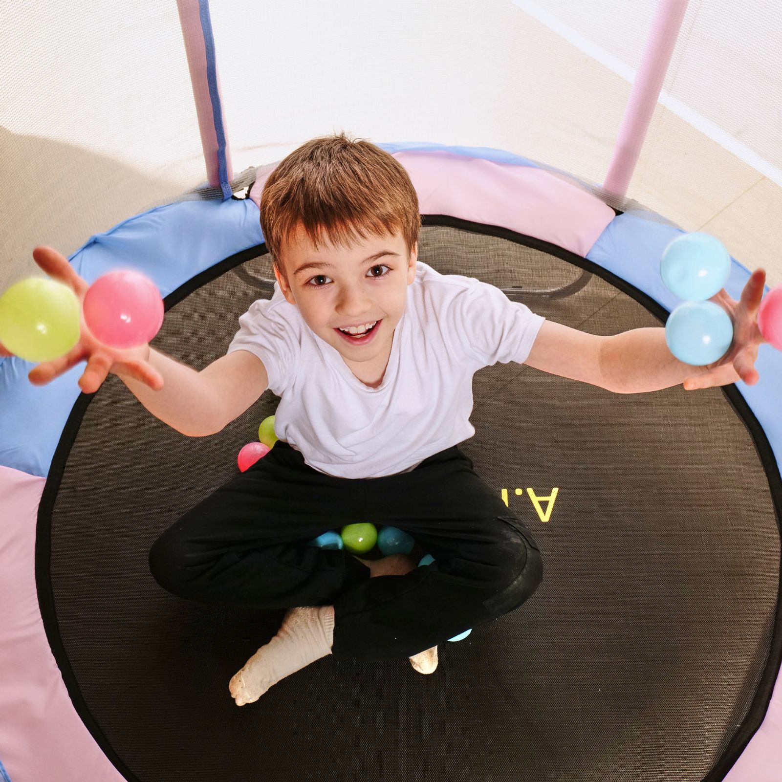 Батут детский DFC A.KOU KIDS 55" (140 см) с сеткой фото №17