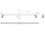 Душевой трап 90 см WONZON & WOGHAND, Темный графит (WW-65409M-GM)