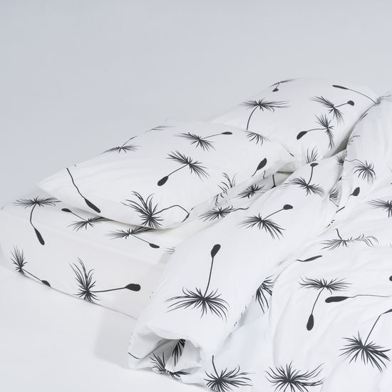 Простыня на резинке  Fiori 6,  140x200х30 , ранфорс  DOMTEKC