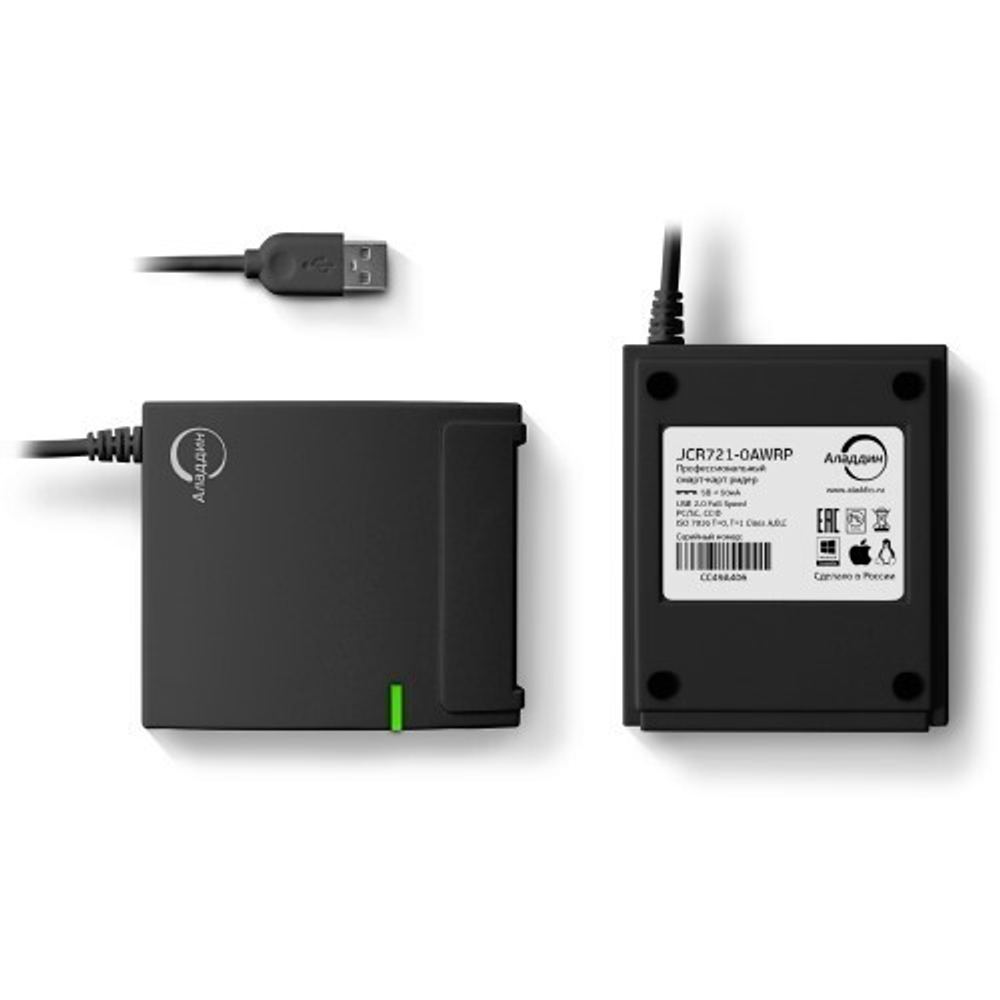 Профессиональный смарт-карт ридер JCR721, черный