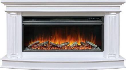 Каминокомплект Rome  - Белый с очагом Vision 42 LOG LED