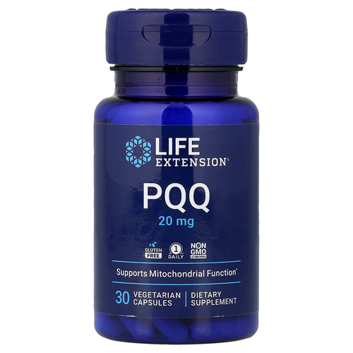 Life Extension, PQQ в капсулах, пирролохинолинхинон, 20 мг, 30 вегетарианских капсул