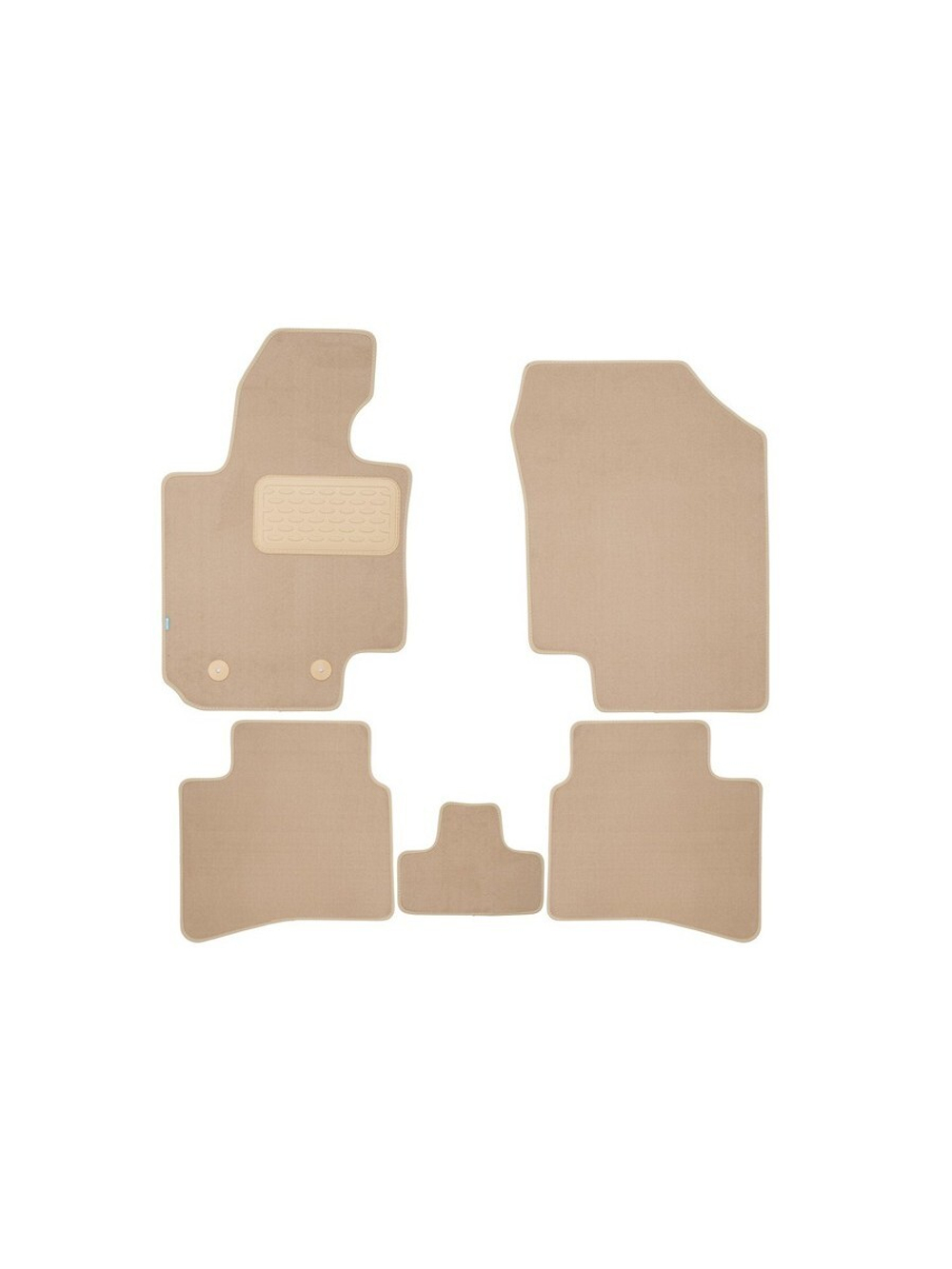 Коврики в салон для Москвич 3 2022- внедорожник 5 дв., 5шт (текстиль, бежевые) KLEVER0412300122112KH