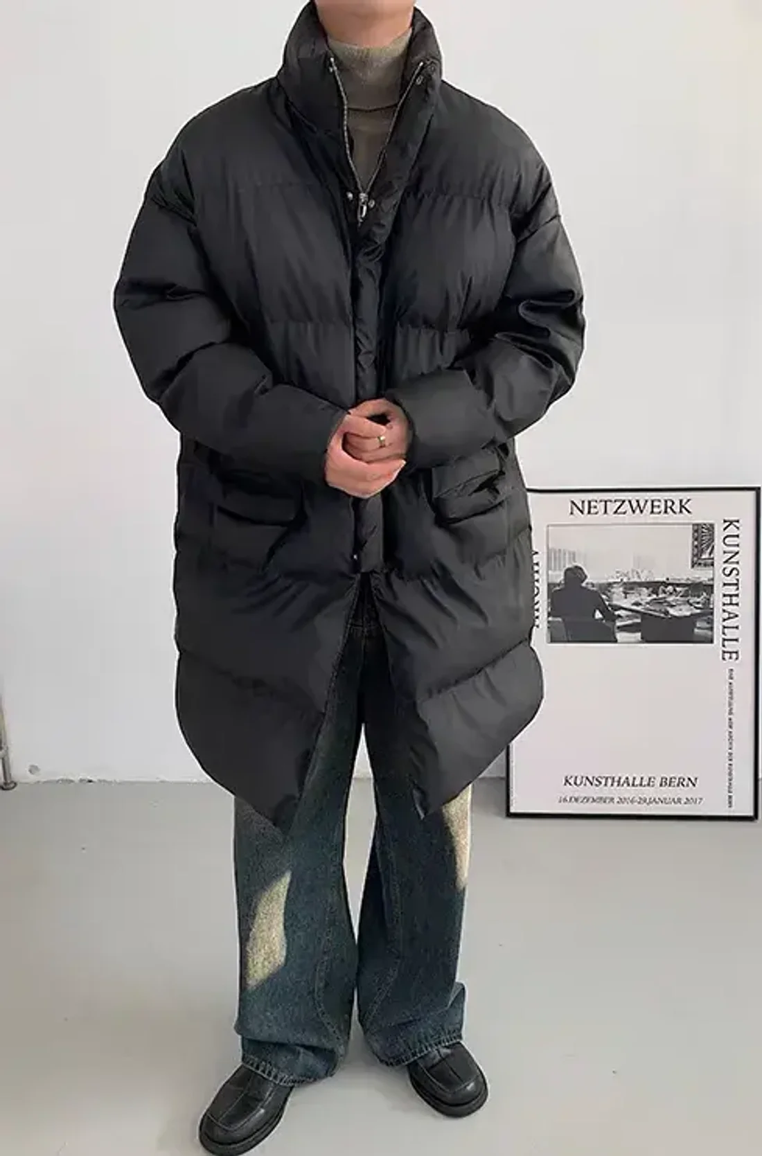 Мужской удлиненный пуховик «MAN»