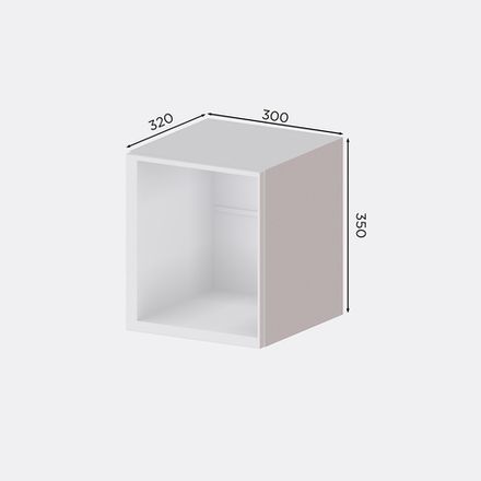 Кухня Модуль Г 300 горизонтальный Белый / Тауп