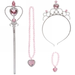 Набор карнавальный «Волшебница» (палочка, ободок, подвеска, браслет), розовый