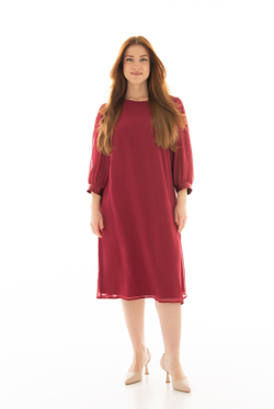 Платье женское 3452зпб, бордовый #295Бор053452зпб