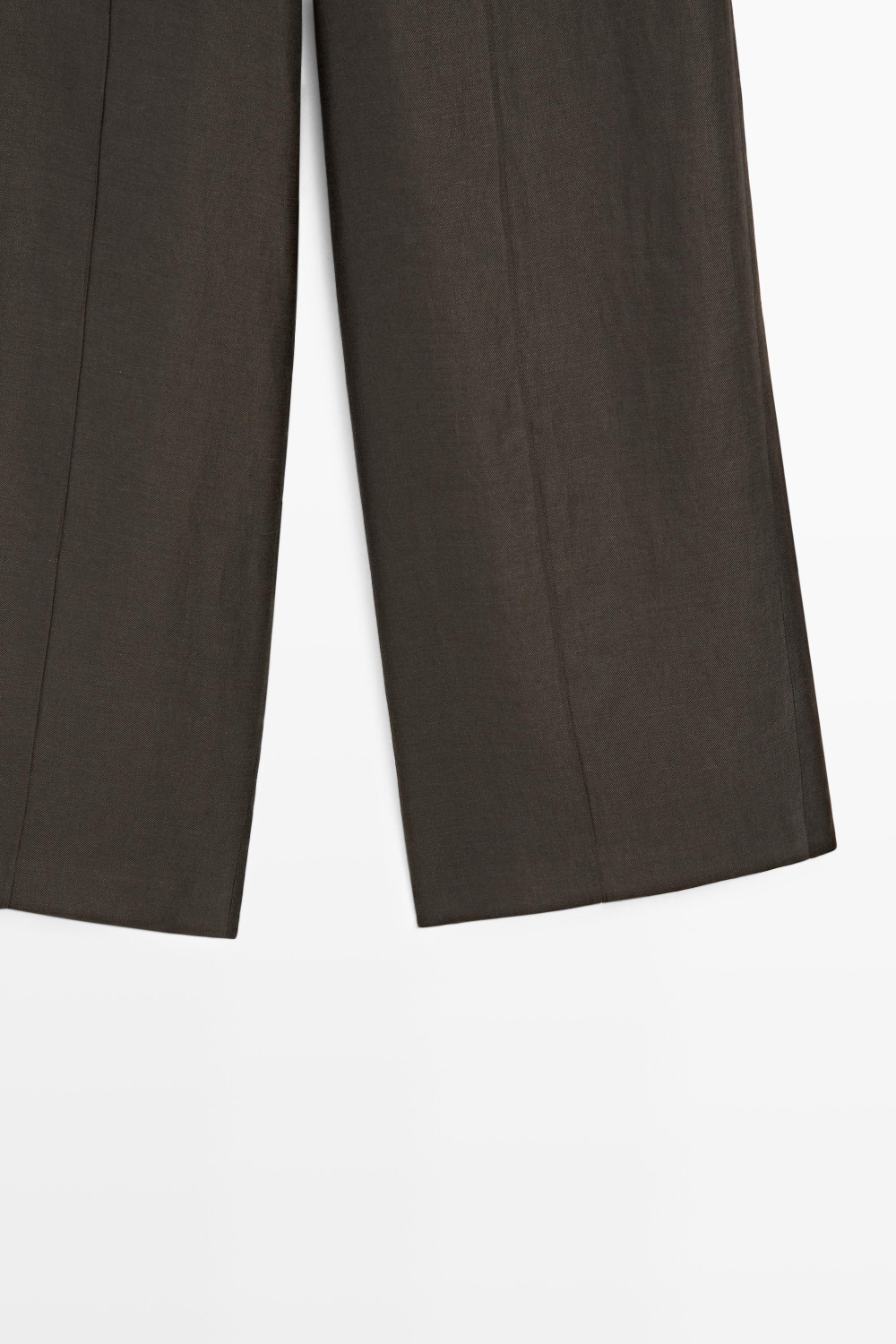 Massimo Dutti Струящиеся брюки из 100% льна, пестро-коричневый