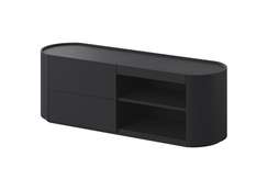 Тумба Lagom под ТВ 2 ящика 2 полки ширина 140 см (черный)