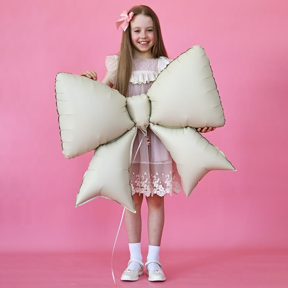 Шар Бант белый, сатин