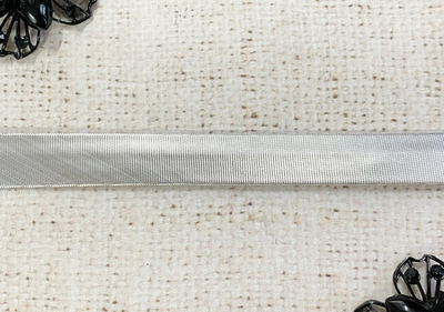 Косая бейка металлизированная, ш. 1,5 см, серебро