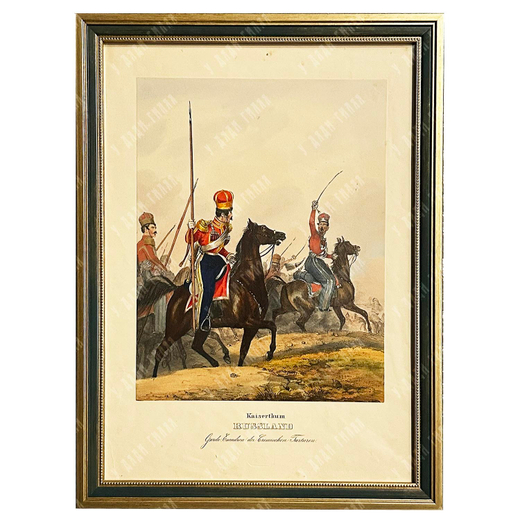 Монтен Д., Эккерт Г. А. Офицеры Лейб-гвардии Крымско-Татарского эскадрона. Литография, 1840