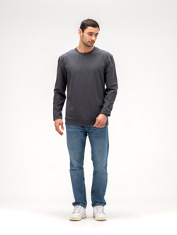 Лонгслив мужской хлопковый. Графит