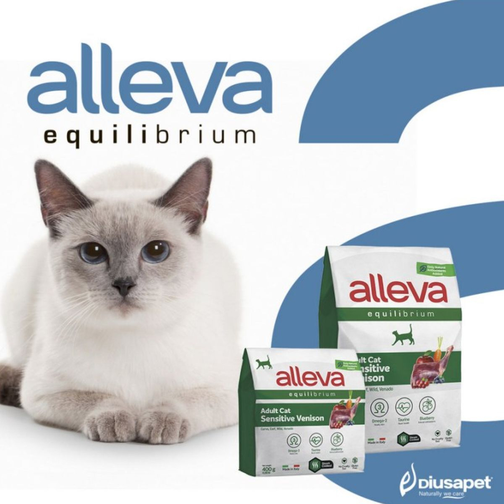 Сухой корм супер-премиум класса Аллева Alleva Equilibrium Sensitive Venison с олениной,400 г