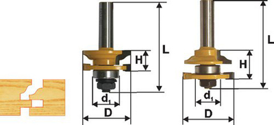 Набор фрез комбинированных рамочных хв. 12 мм Энкор 46535
