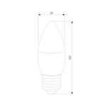 Светодиодная лампа "Свеча" Dimmable C35 7W 4200K E27 BLE2775
