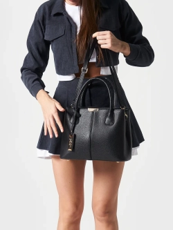 Сумка через плечо кожаная тоут классика средняя