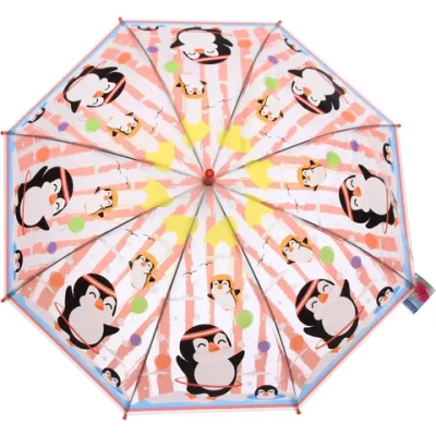 Зонт детский полуавтомат «Пингвин», 8 спиц, d-80см, длина в слож. виде 65см