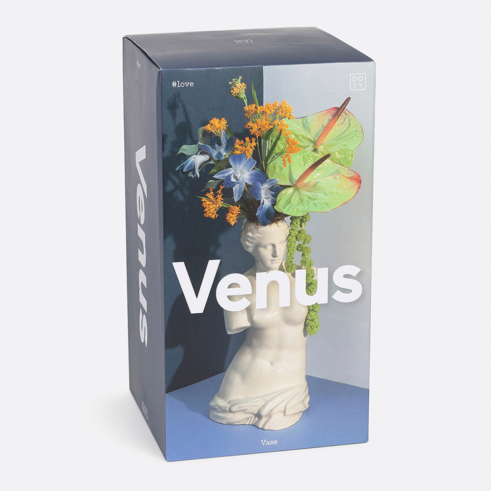 Ваза для цветов venus, 31 см, белая