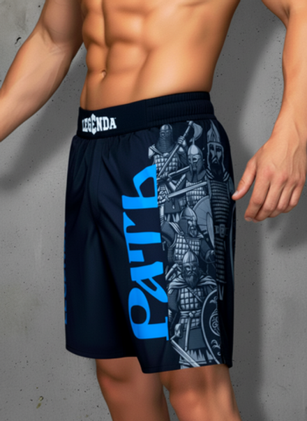 Шорты спортивные тренировочные LEGENDA Рать2 синий / черные