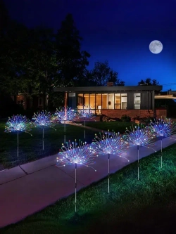 Уличный светильник на солнечной батарее Одуванчик радужный, комплект 2 шт.